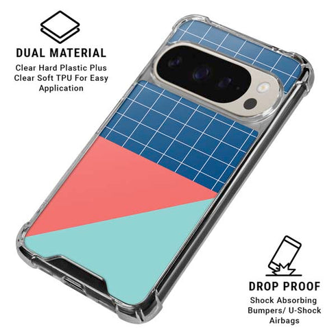 Checkered Split Pixel 9/9 Pro Clear Case